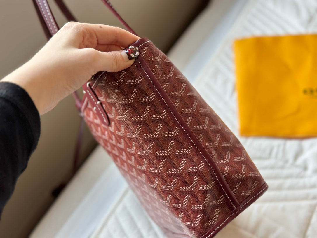 Goyard- Goyardine Anjou Mini set with wallet (Red)