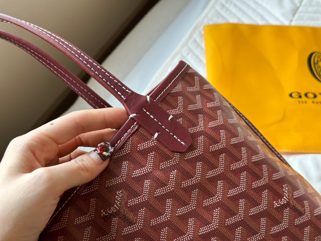 Goyard- Goyardine Anjou Mini set with wallet (Red)