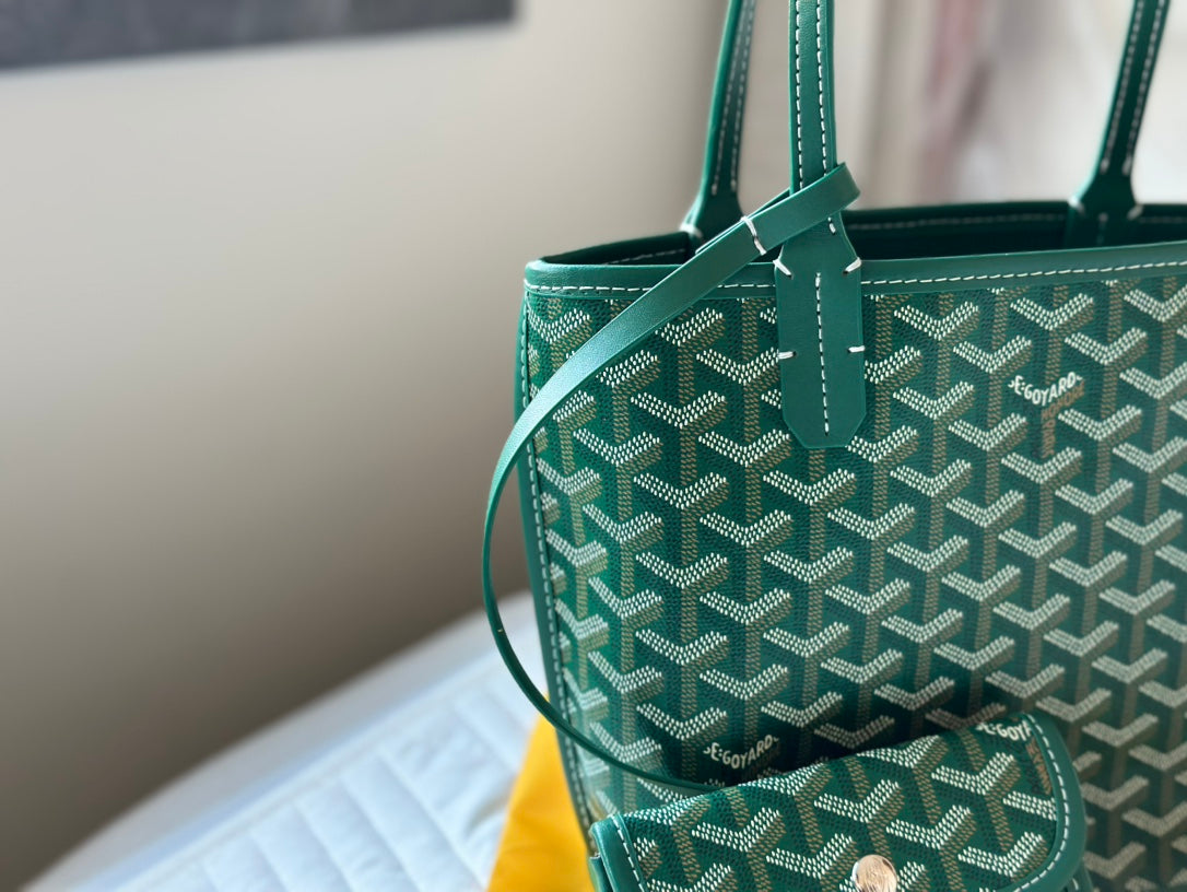 Goyard- Goyardine Anjou Mini set with wallet (Green)