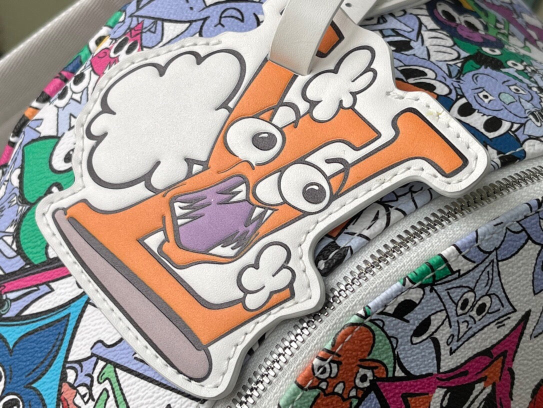 Coated Canvas Multipocket LV bagpack