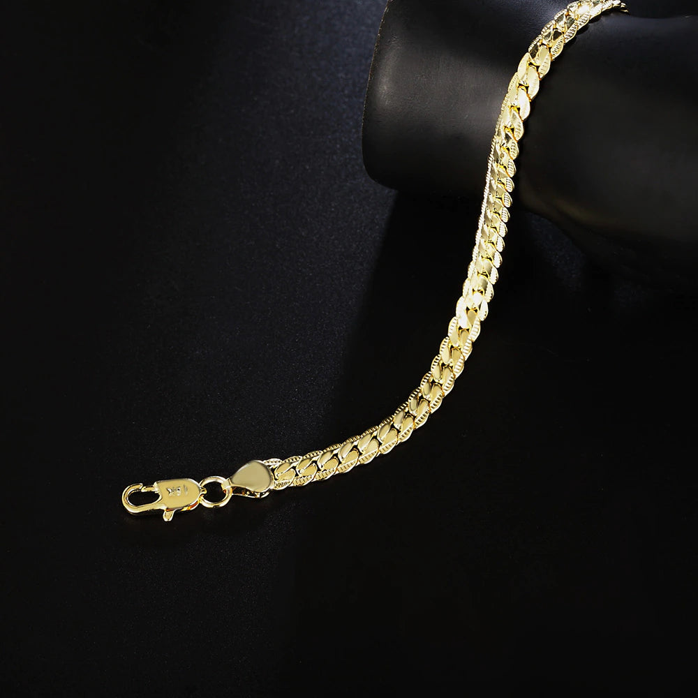 18K Gold Classic Chain Bracelet