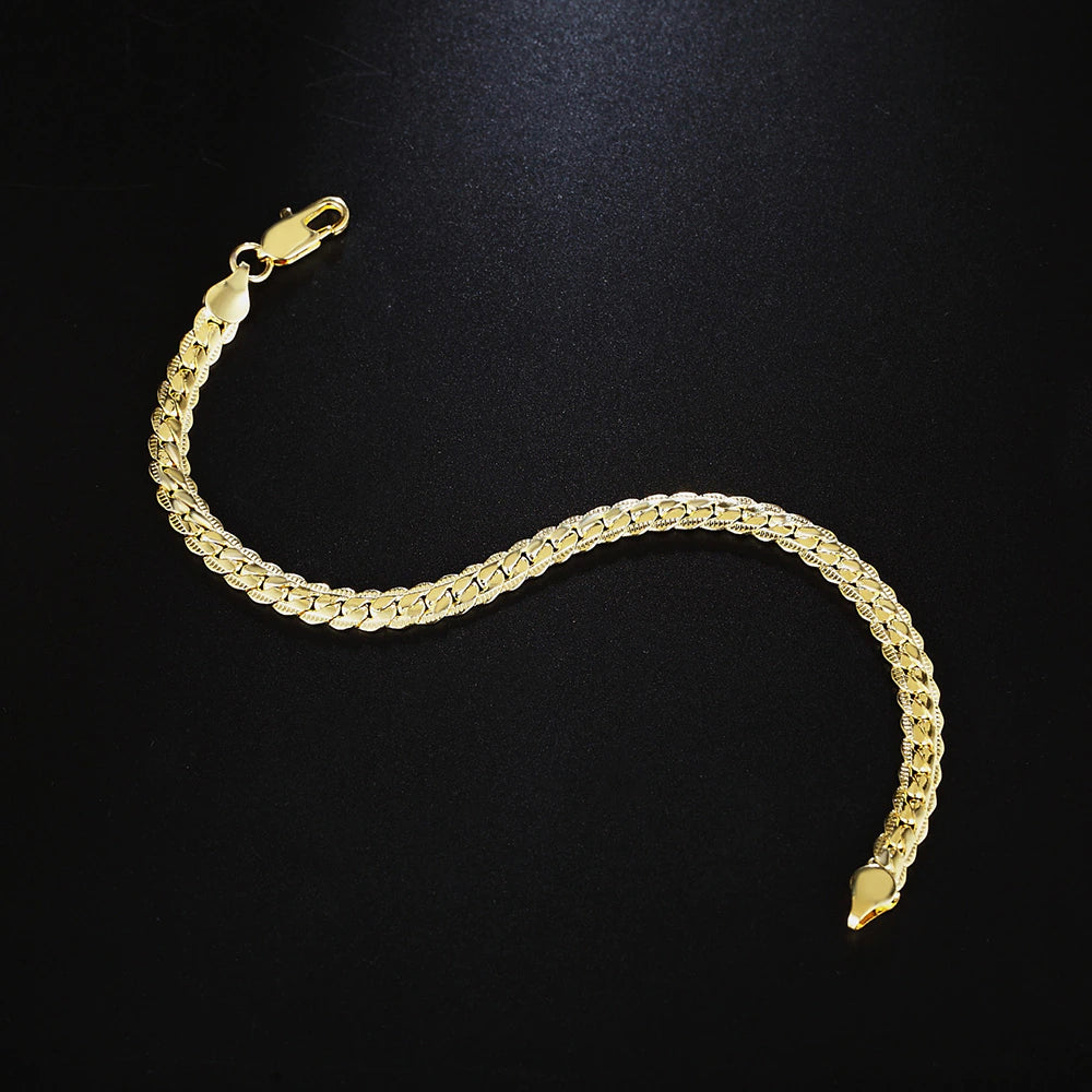 18K Gold Classic Chain Bracelet