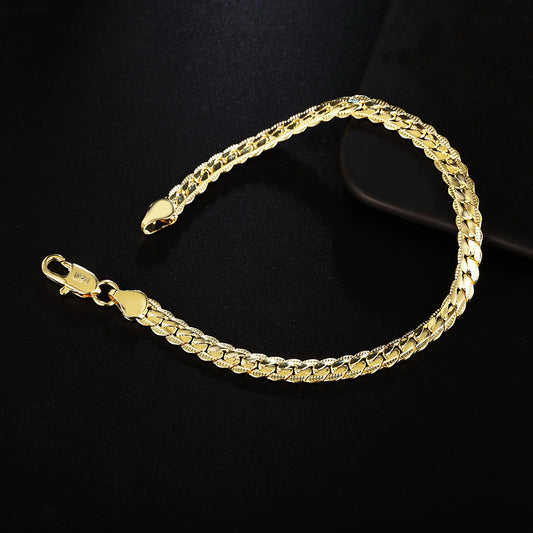 18K Gold Classic Chain Bracelet