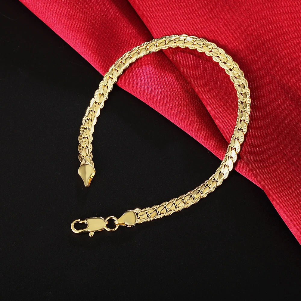 18K Gold Classic Chain Bracelet